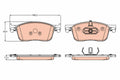 set placute frana,frana disc GDB2169 TRW