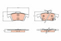 set placute frana,frana disc GDB2178 TRW