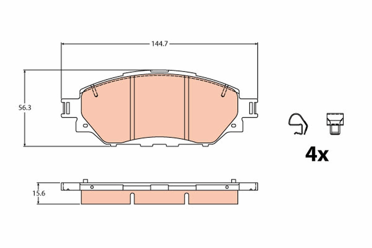 set placute frana,frana disc GDB2196 TRW