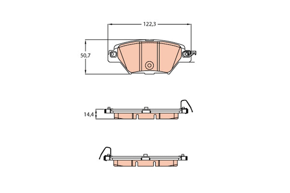 set placute frana,frana disc GDB2199 TRW