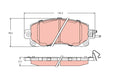 set placute frana,frana disc GDB2216 TRW