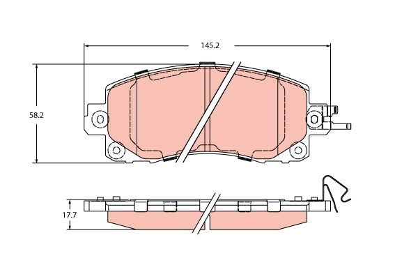set placute frana,frana disc GDB2216 TRW