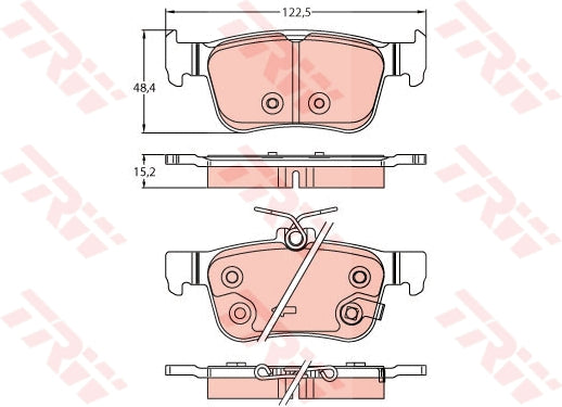 set placute frana,frana disc GDB2256 TRW