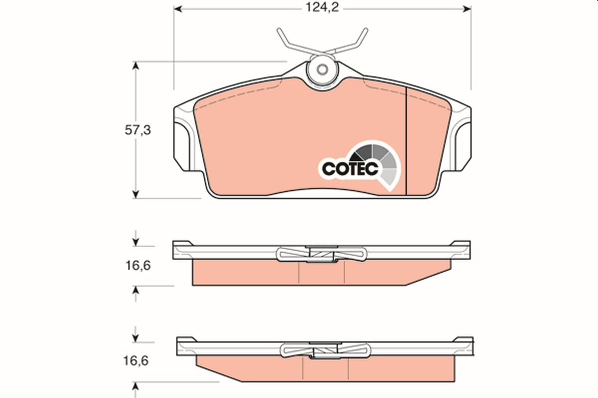 set placute frana,frana disc GDB3168 TRW