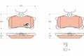 set placute frana,frana disc GDB3334 TRW
