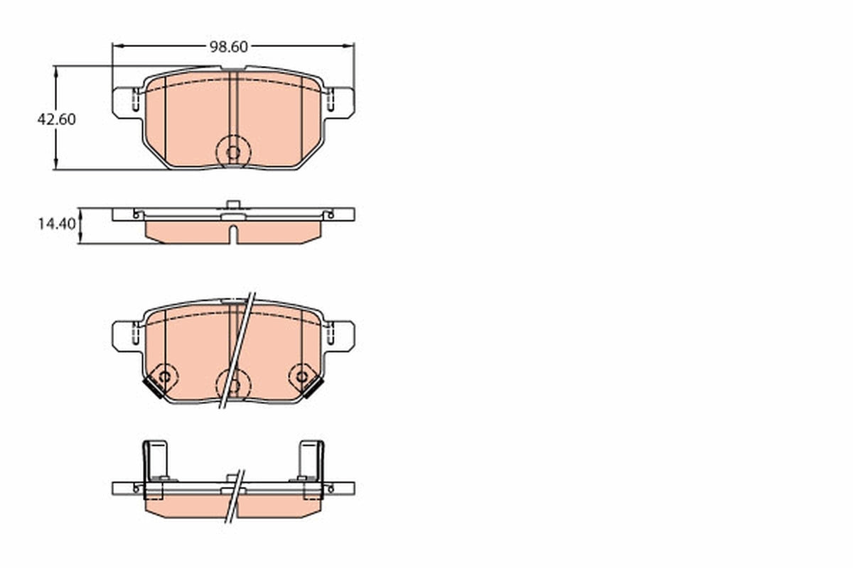 Set placute frana,frana disc GDB3454 TRW