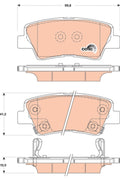 set placute frana,frana disc GDB3494 TRW