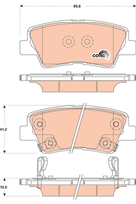 set placute frana,frana disc GDB3494 TRW