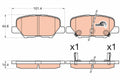 set placute frana,frana disc GDB3583 TRW