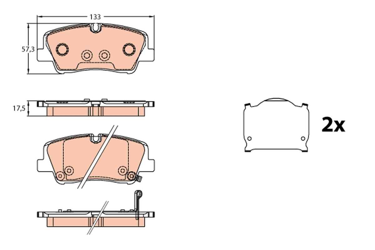set placute frana,frana disc GDB3646 TRW