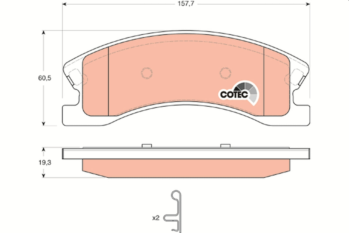 set placute frana,frana disc GDB4133 TRW