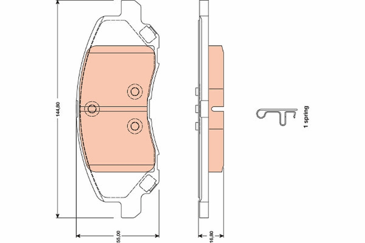 set placute frana,frana disc GDB4141 TRW