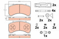 set placute frana,frana disc GDB5110 TRW