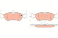 set placute frana,frana disc GDB951 TRW