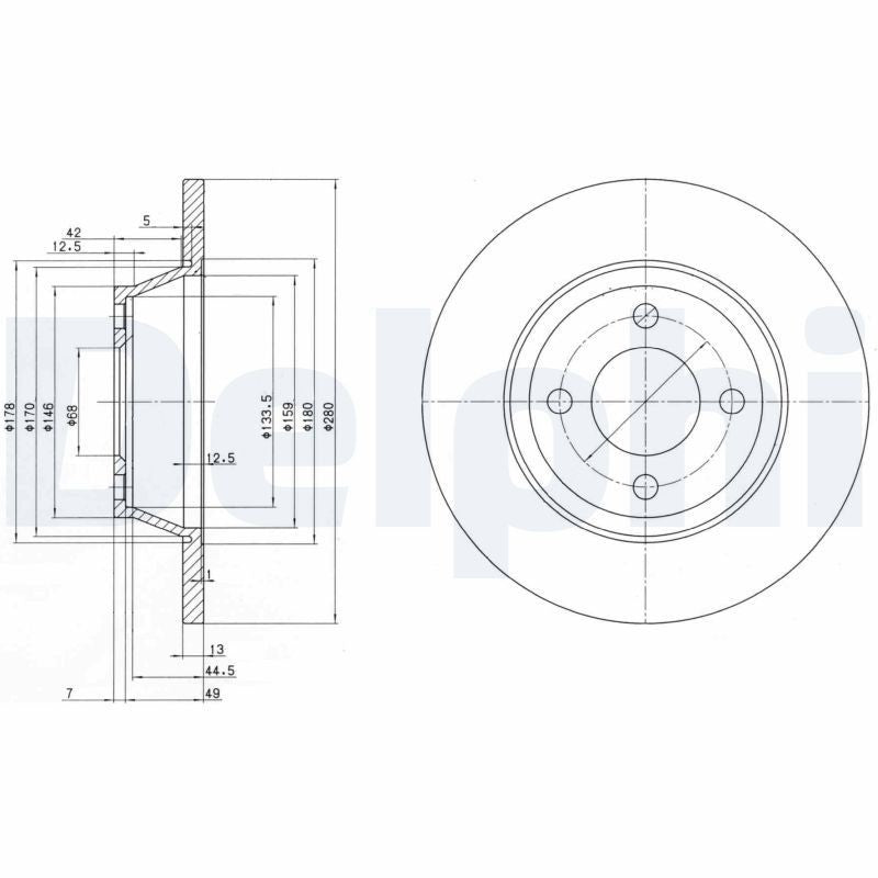 Disc frana BG2783 DELPHI