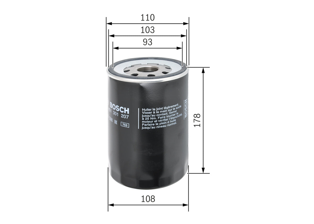 Filtru ulei 0 451 301 207 BOSCH