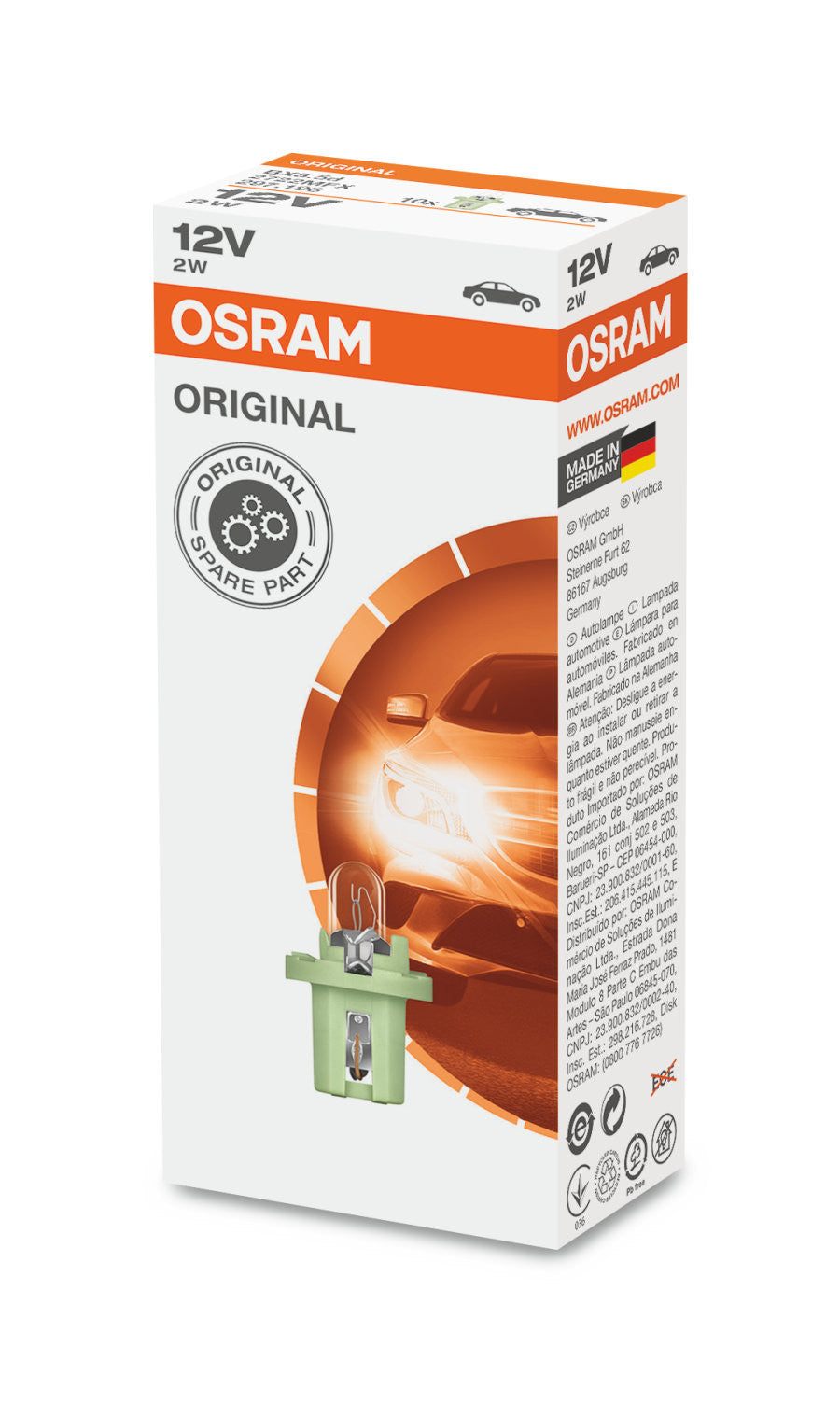 Bec Osram Original lumini bord 2W 12V BX8,5d - 2722MFX