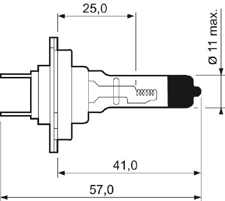 Bec Valeo H7 12V 55W PX26d +50% Light - 032519