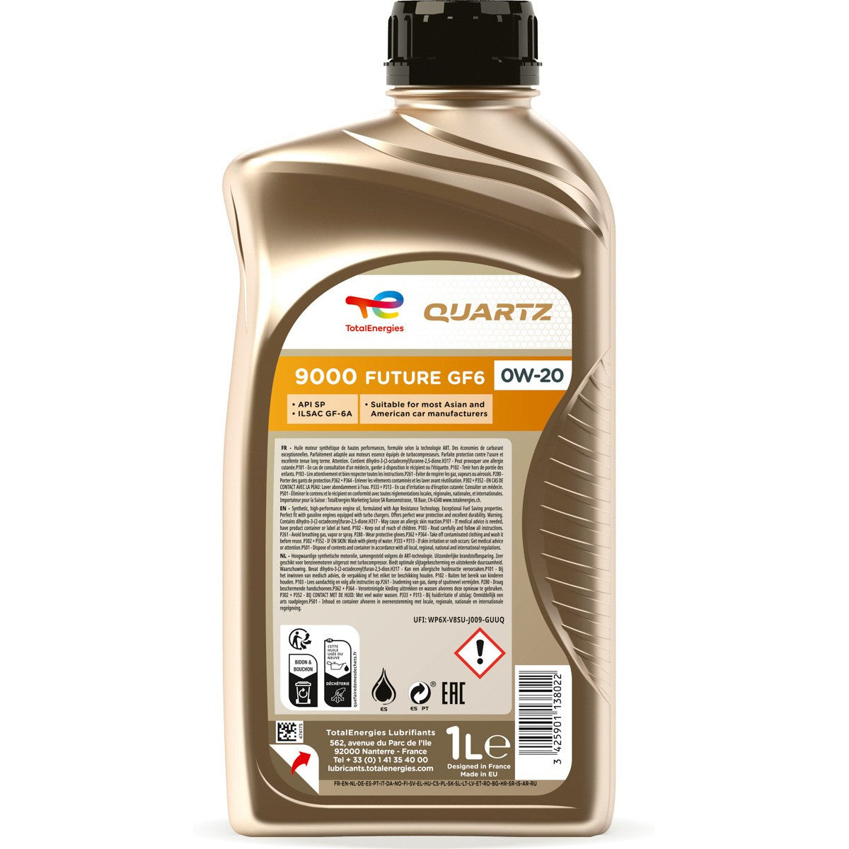 Ulei motor Total Quartz 9000 FUTURE GF6 0W20 12B 1L - 13319864