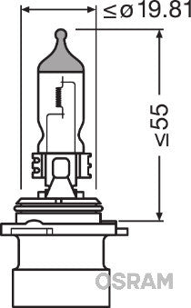 Bec Osram Original HB4A 12V 51W P22d - 9006XS