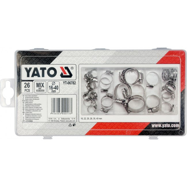 Set 26 coliere pentru furtun Yato - YT06782