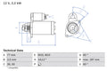 starter 0 986 022 720 BOSCH