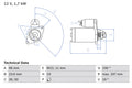 starter 0 986 024 030 BOSCH