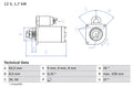 starter 0 986 025 660 BOSCH