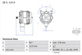 Generator / Alternator 0 986 047 520 BOSCH