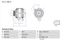 Generator / Alternator 0 986 048 400 BOSCH
