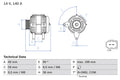 Generator / Alternator 0 986 081 160 BOSCH