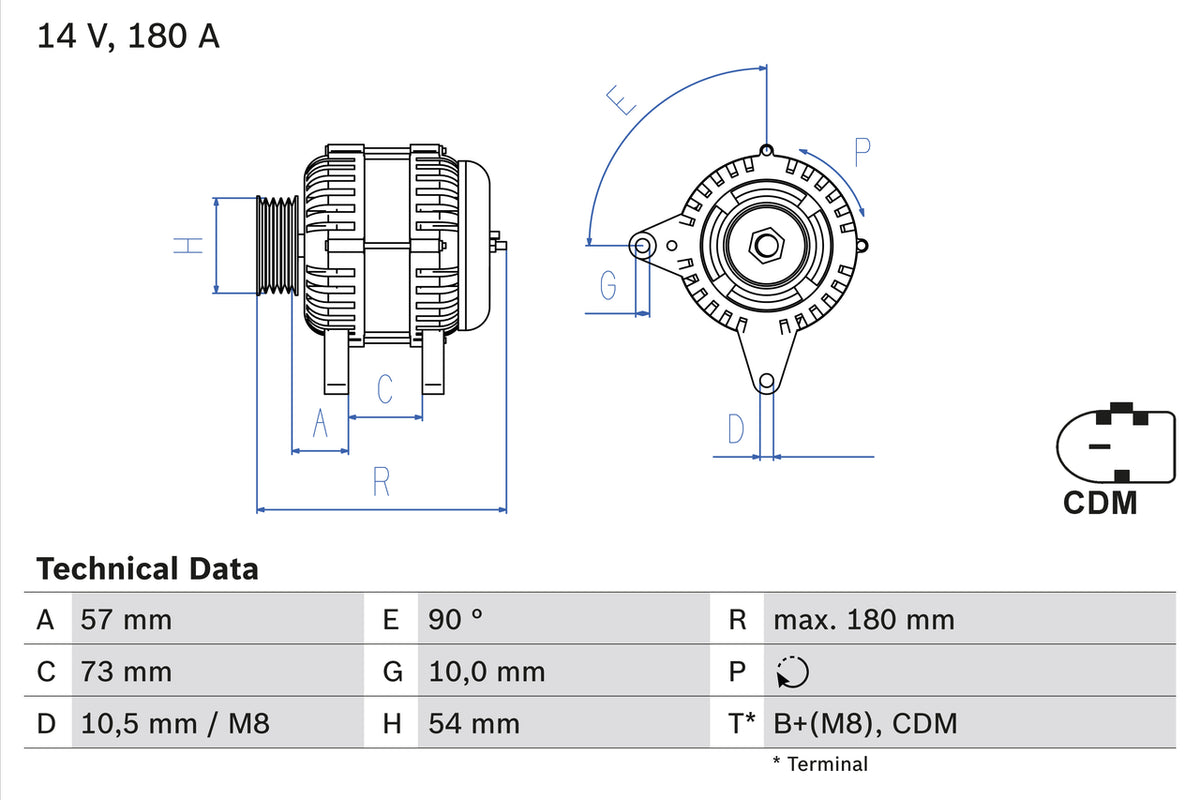 Generator / Alternator 0 986 082 200 BOSCH