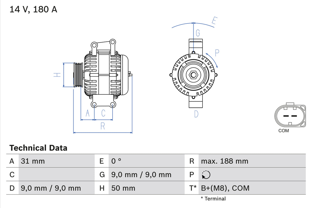 Generator / Alternator 0 986 082 500 BOSCH