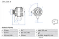 Generator / Alternator 0 986 083 270 BOSCH