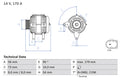 Generator / Alternator 0 986 083 470 BOSCH