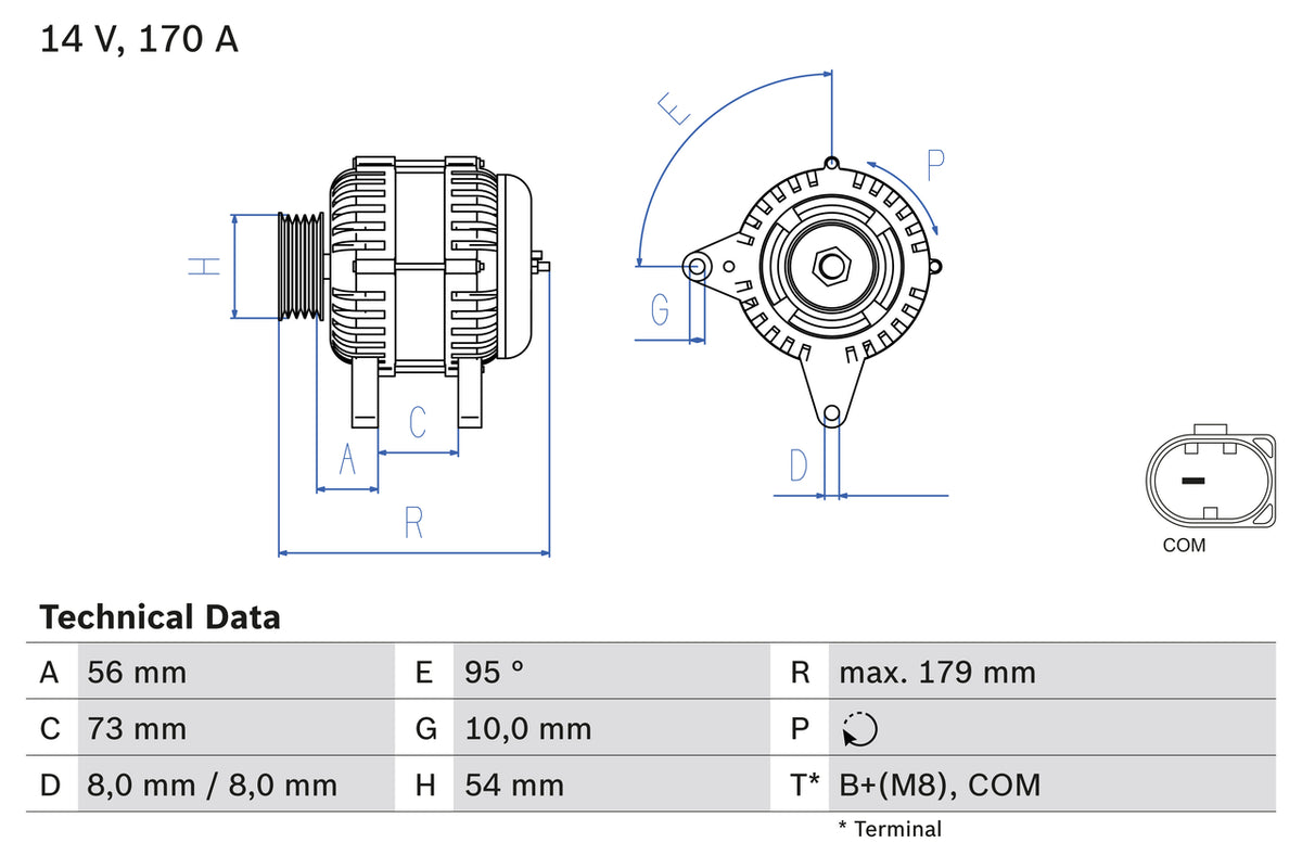 Generator / Alternator 0 986 083 470 BOSCH