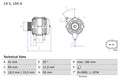 Generator / Alternator 0 986 083 760 BOSCH