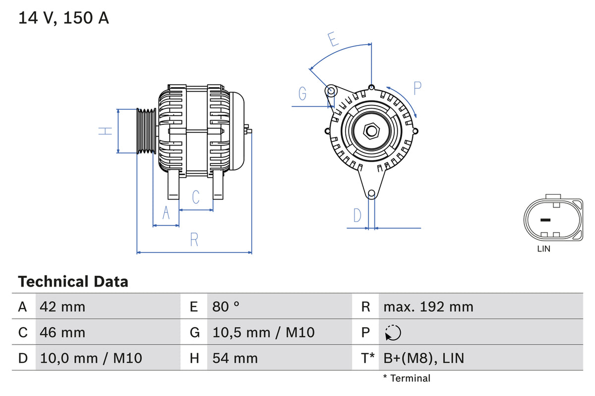 Alternator BOSCH 0 986 084 230