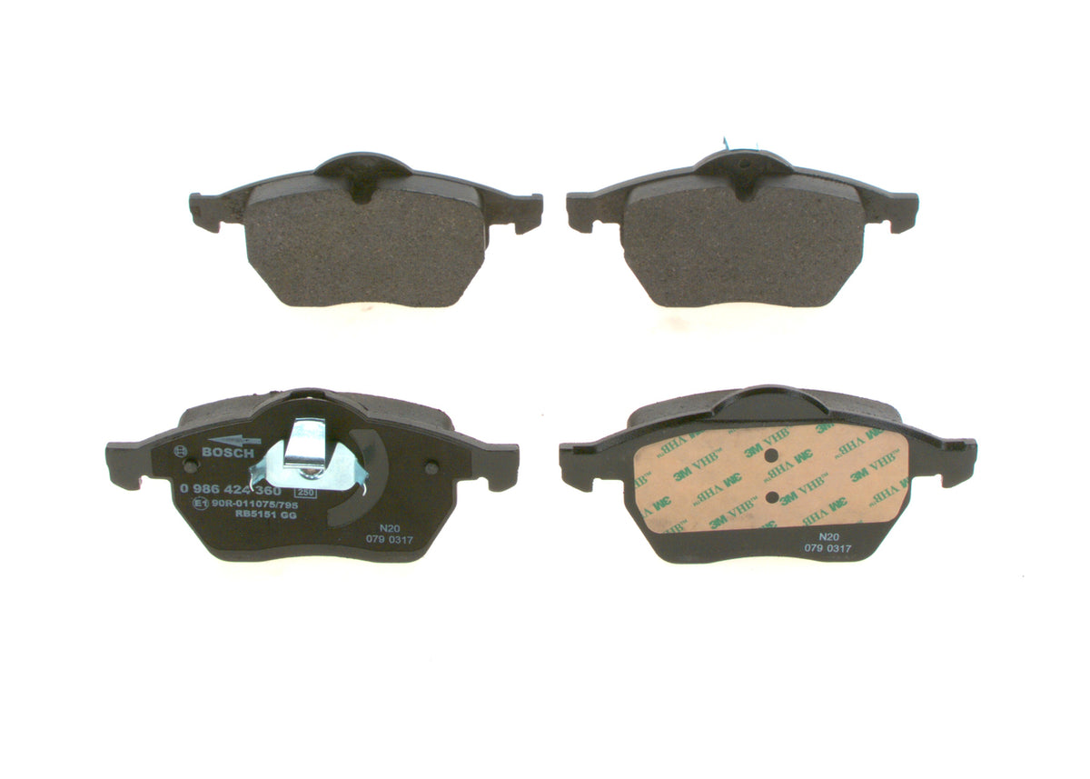 set placute frana,frana disc 0 986 424 360 BOSCH