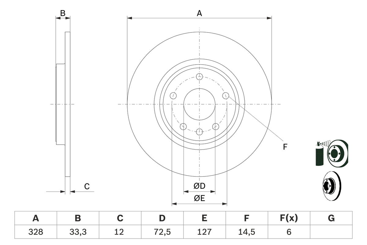 Disc frana 0 986 479 E57 BOSCH