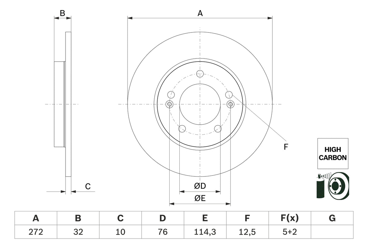 Disc frana 0 986 479 G30 BOSCH