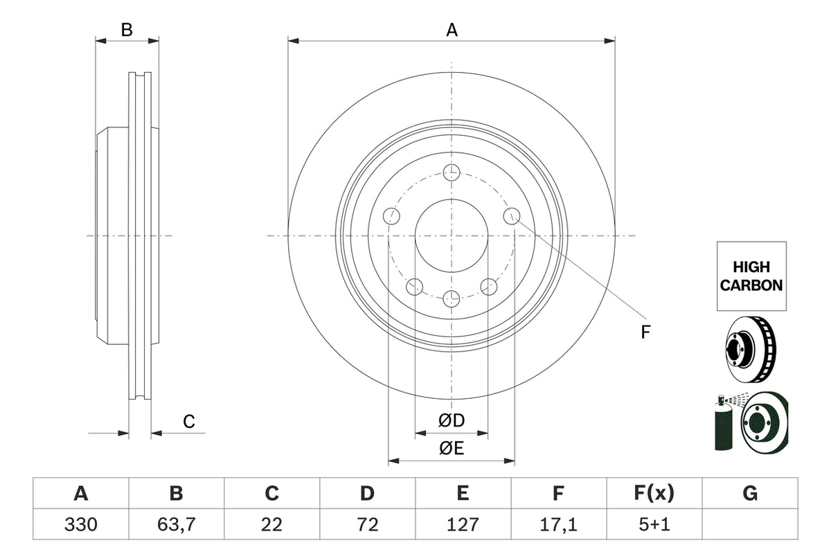 Disc frana 0 986 479 G87 BOSCH
