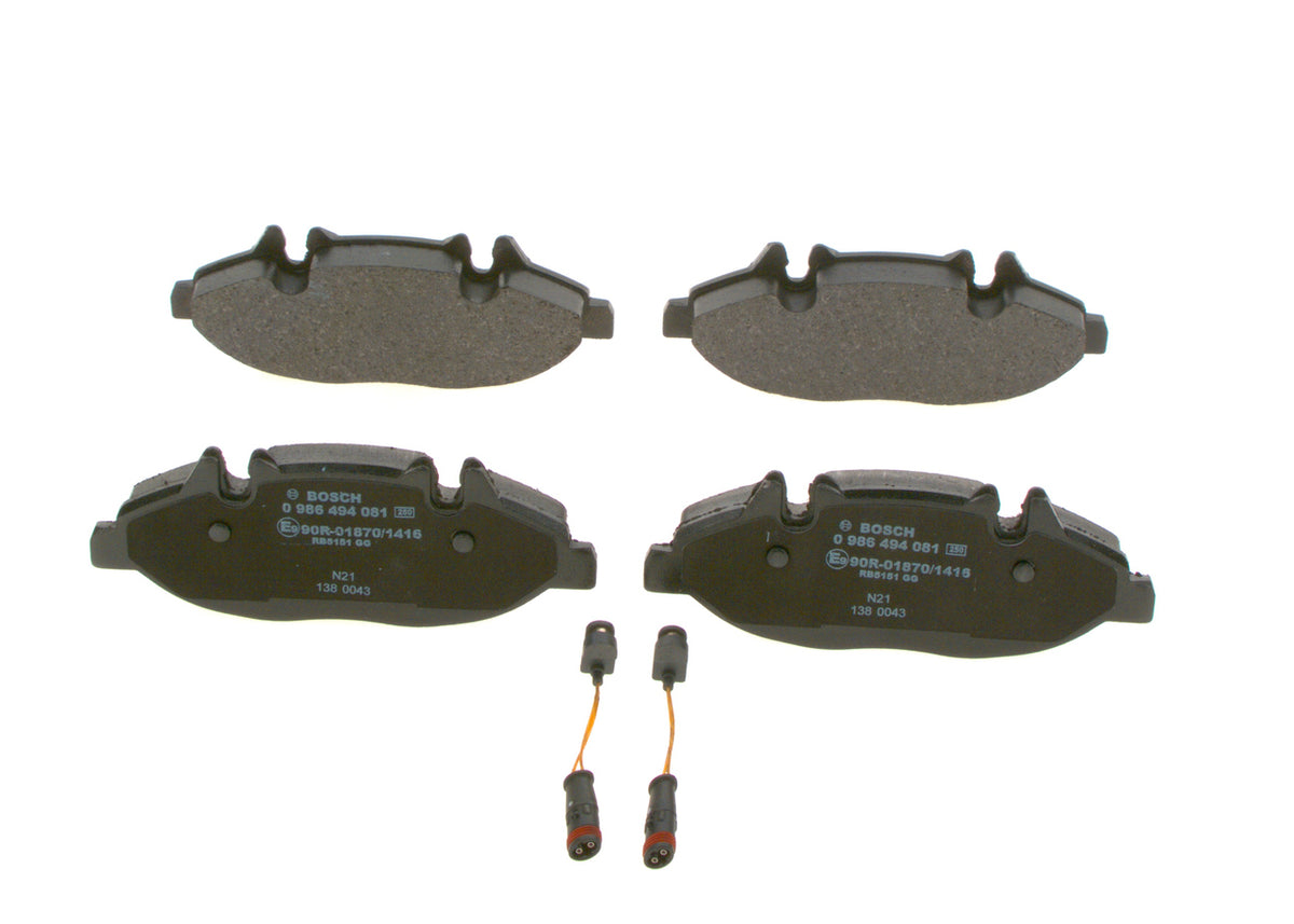 set placute frana,frana disc 0 986 494 081 BOSCH