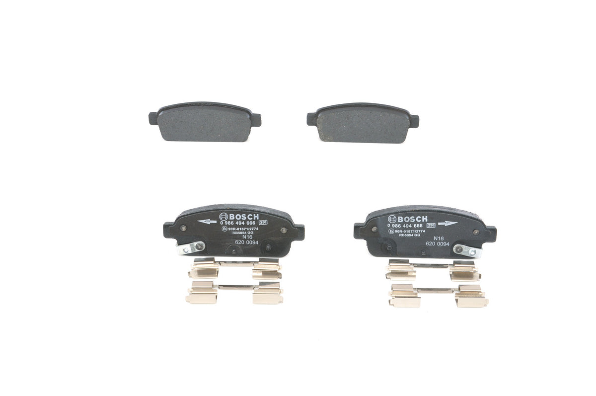 set placute frana,frana disc 0 986 494 666 BOSCH