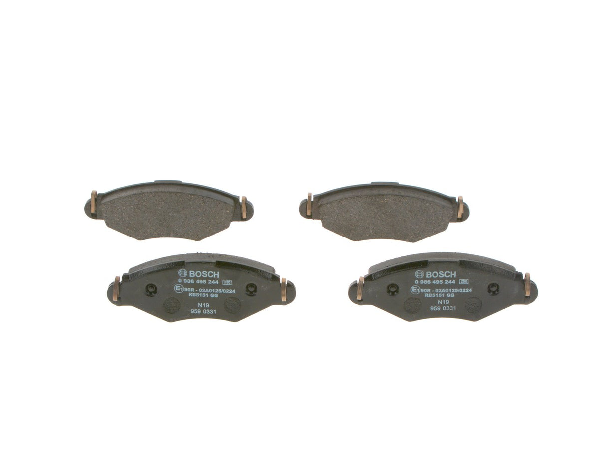 set placute frana,frana disc 0 986 495 244 BOSCH