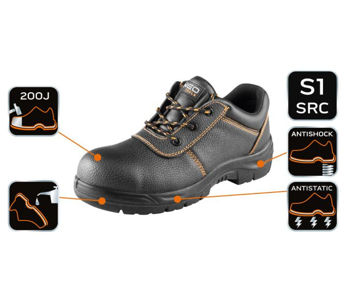 Pantofi din piele S1 SRC cu varf de otel, 42 Neo Tools - 8216042