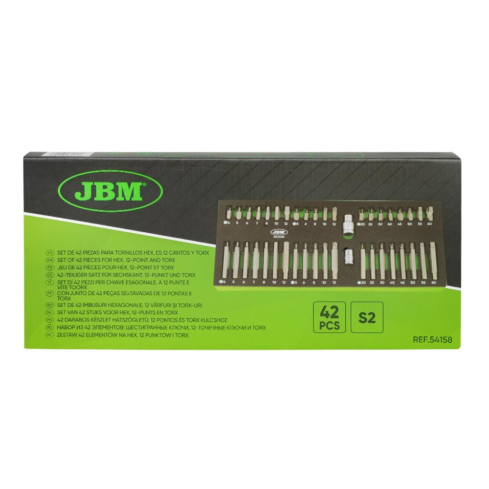 Set de 42 Imbusuri Hexagonale, 12 varfuri si Torx-uri JBM - 54158