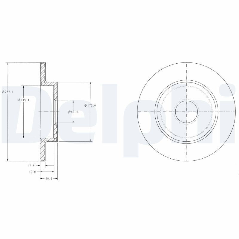 Disc frana BG3761 DELPHI