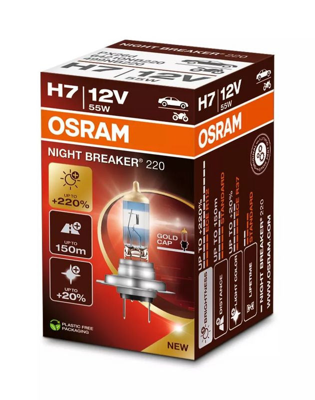 Bec Halogen Osram H7 Night Breaker 220 - 12-745-811
