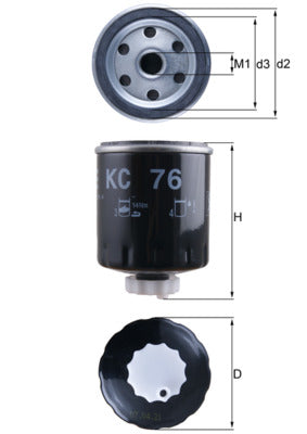 filtru combustibil KC 76 MAHLE